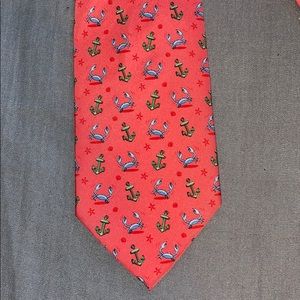 Bird Dog Bay Silk Tie w/ Crabs and Anchors